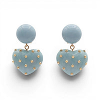 Michael Nash Jewelry - Women's Lavinia Resin Studded Heart Drop Earrings