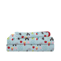 Kickee - Twin Sheet Spring Sky Theme Park Set