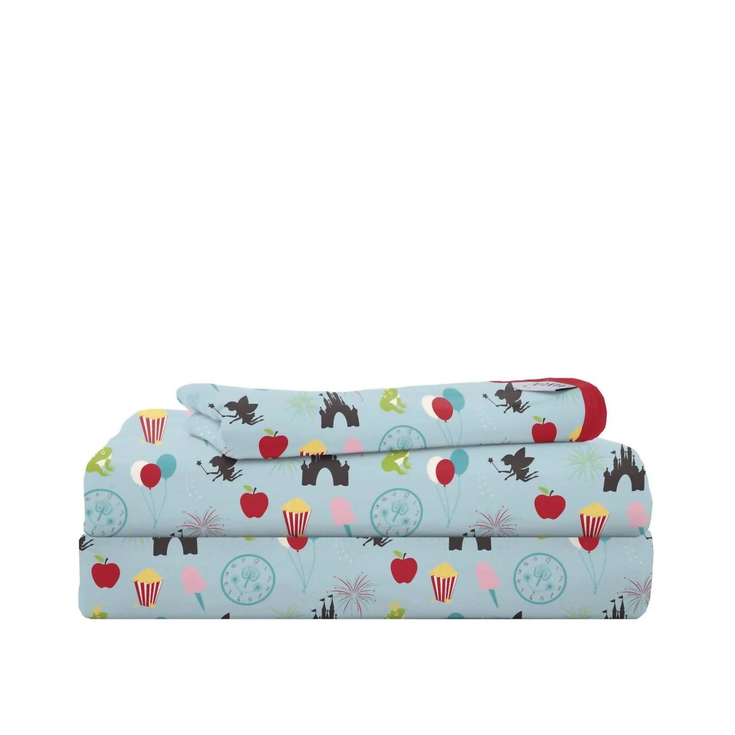 Kickee - Twin Sheet Spring Sky Theme Park Set