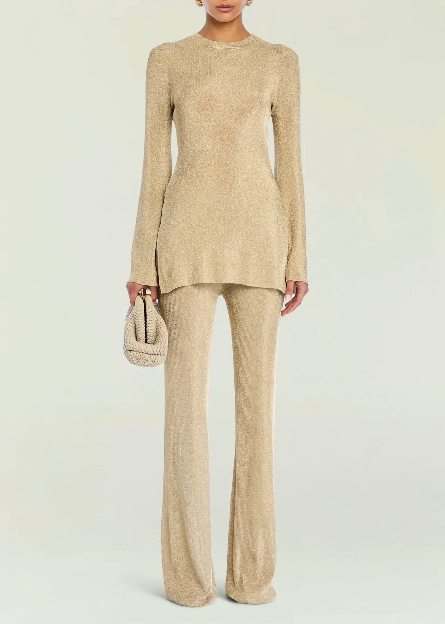 Ser.O.Ya - Sheldon Metallic Knit Pants