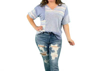 Sugarfox - Thermal Multi Color Stripe Top
