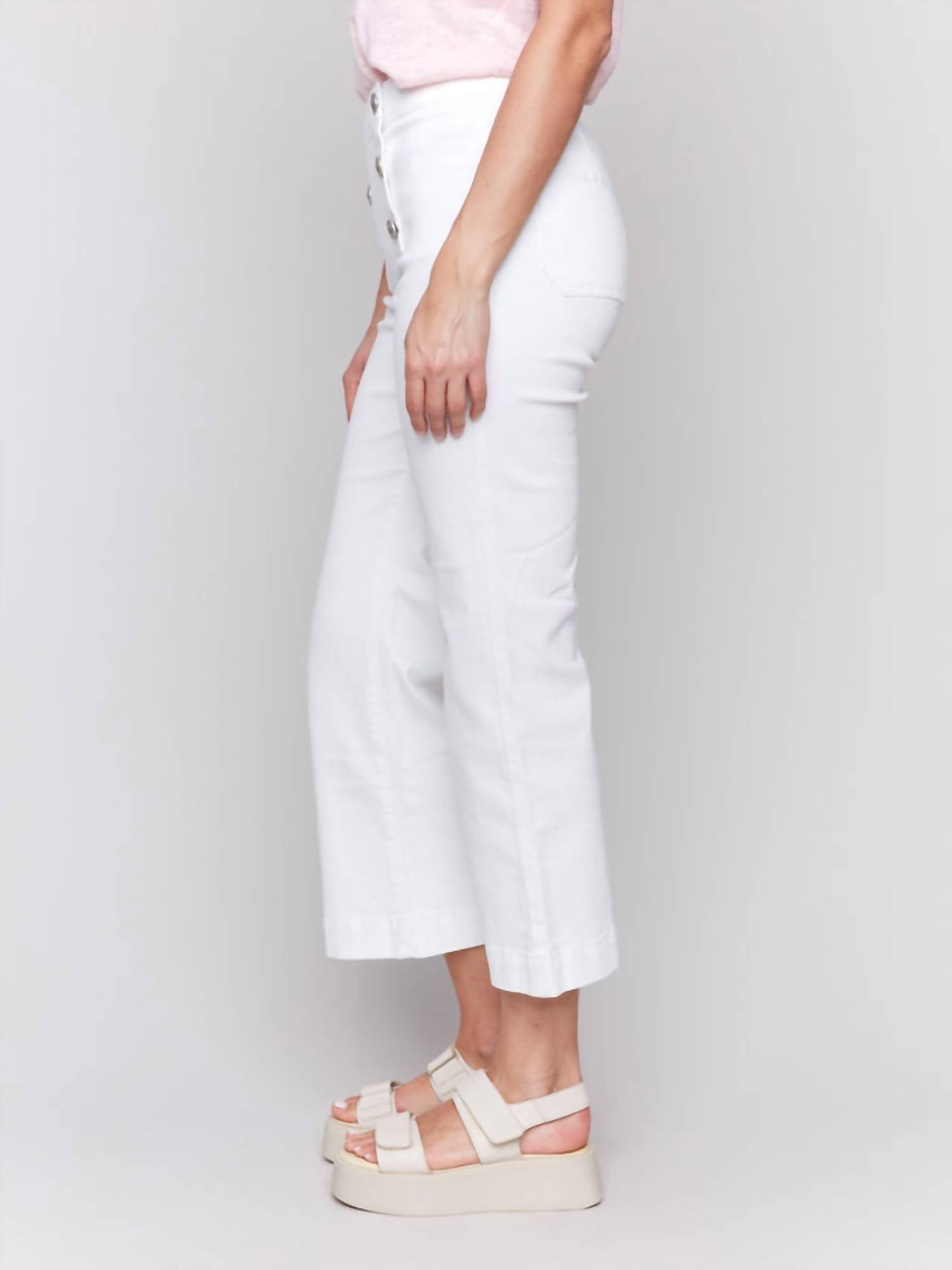 Charlie B - Cropped Pull-on Flare Jeans