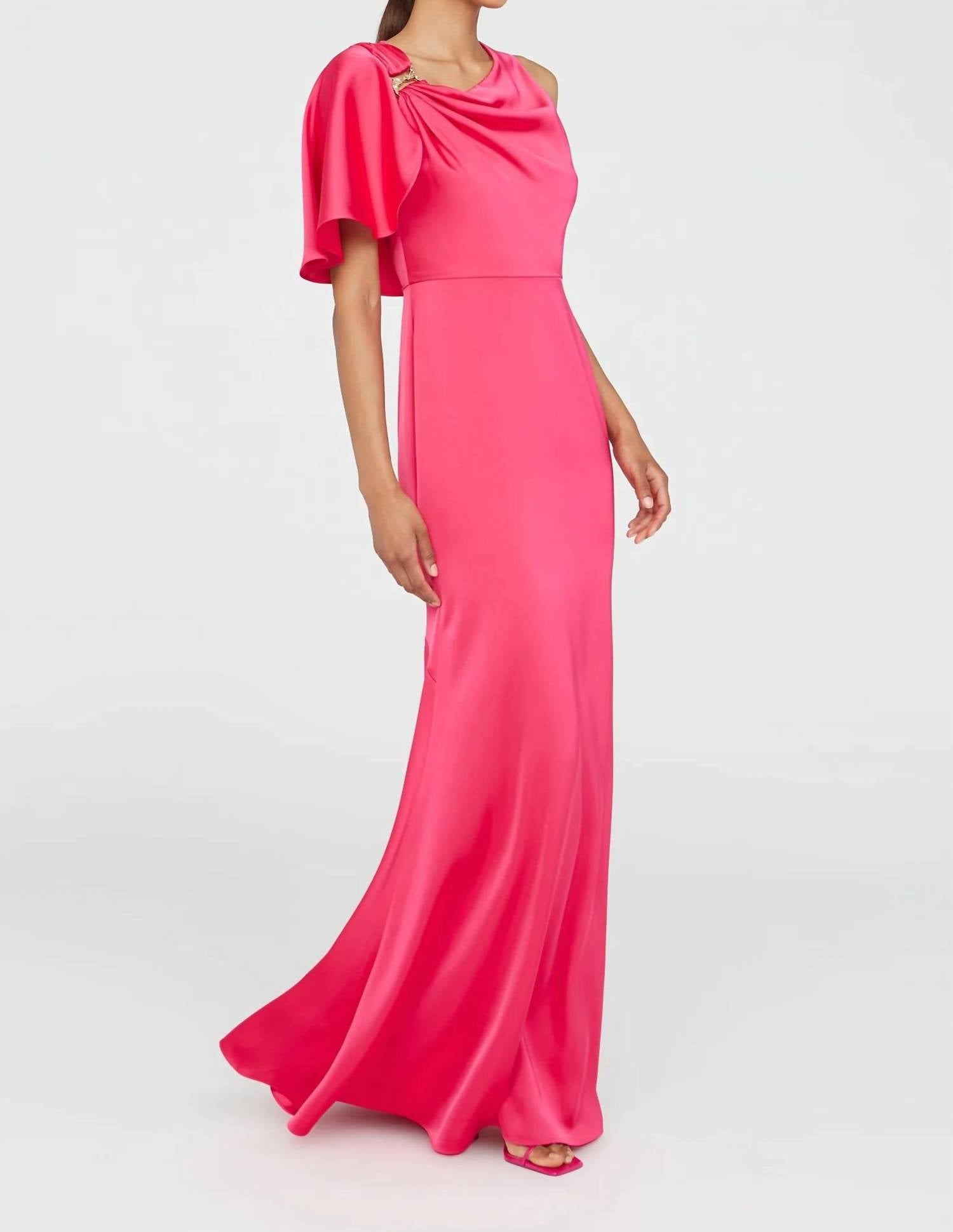 Theia - Darcie Flutter Sleeve Gown