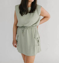 Skies Are Blue - Muscle Utility Mini Dress