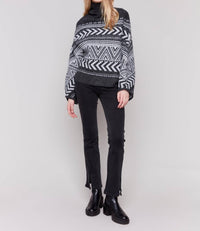 Charlie B - Geometric Jacquard Poncho