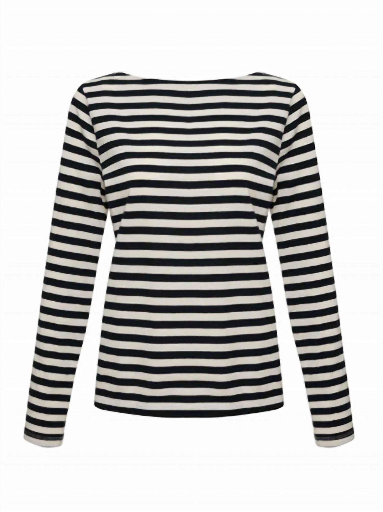 Sanctuary - Boatneck Long Sleeve Striped Tee