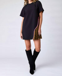 Crosby by Mollie Burch Graham Mini Dress in black ink spots - women's dress