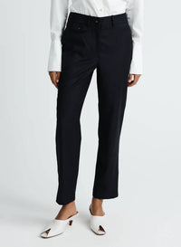ANNA QUAN Juliette Cropped Pant in black wool - women's pants