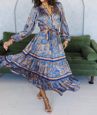 Current Air - Harvest Blooms Midi Floral Dress