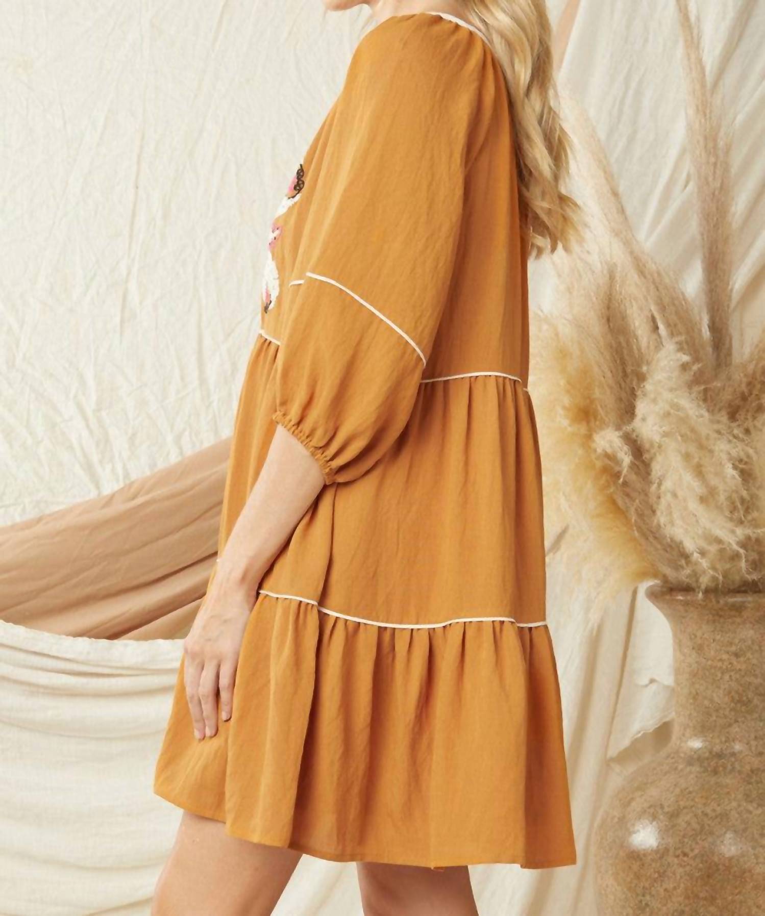 Entro - Boston Embroidered Dress