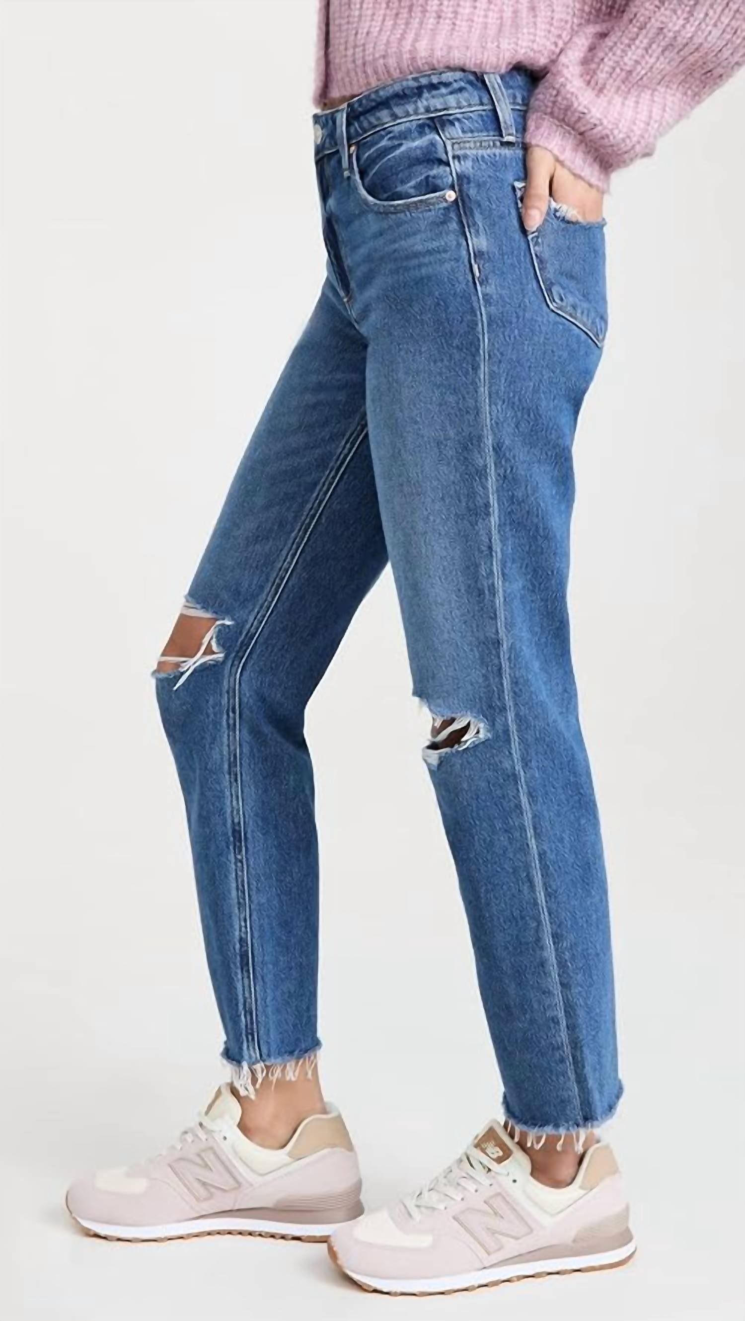 Paige - Noella Mid Rise Straight Leg Jeans
