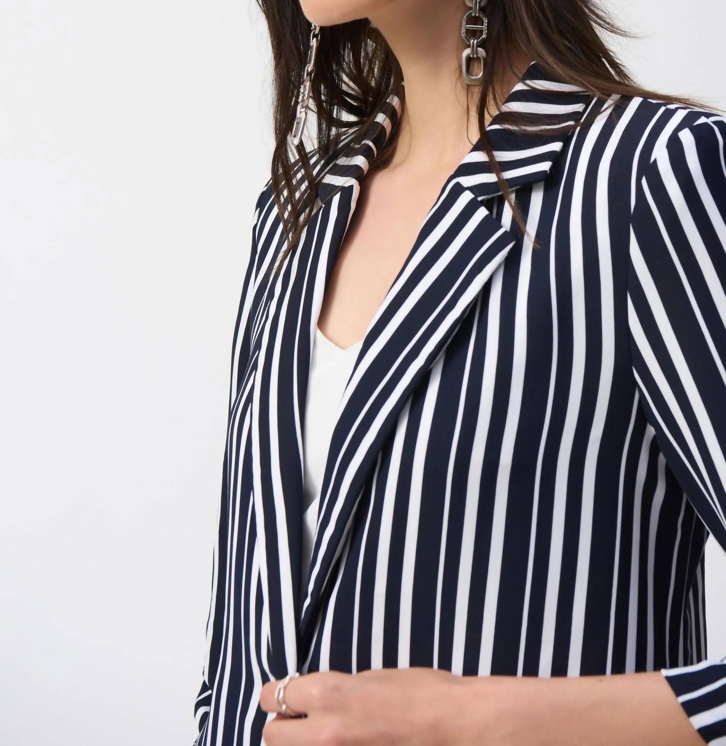 Joseph Ribkoff - Stripe Boxy Blazer Jacket