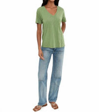 Mododoc - Short Sleeve Boxy V-neck Tee