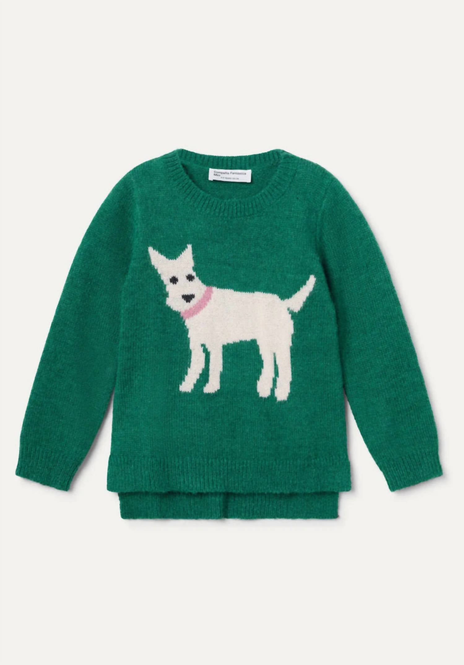 Compania Fantastica Dog Sweater in green - women's sweater - detail view