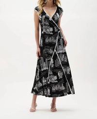 Joseph Ribkoff - Printed Maxi Fit And Flare Dress