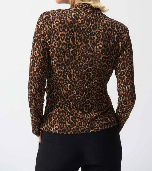 Joseph Ribkoff - Wrap Animal Print Top