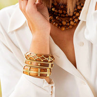 Capucine De Wulf - Women's Earth Goddess Hinged Bangle
