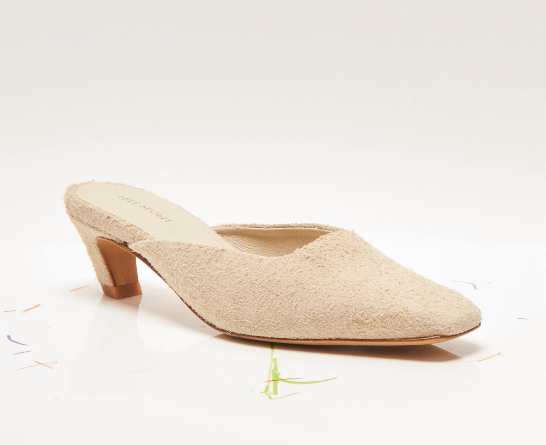 Free People Women's Avenue Heel in sand hairy suede - women's heels