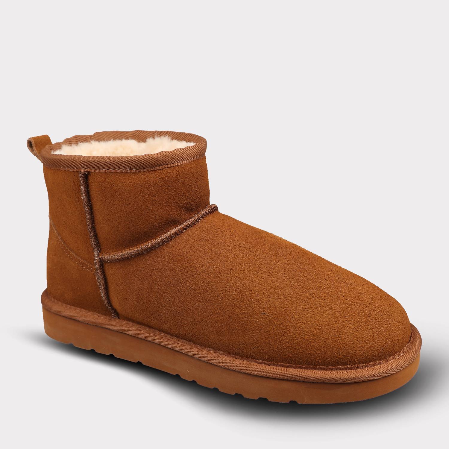 Lamo Women's Kora Short Slip-on Boot in chestnut - women's shoe - alternate view