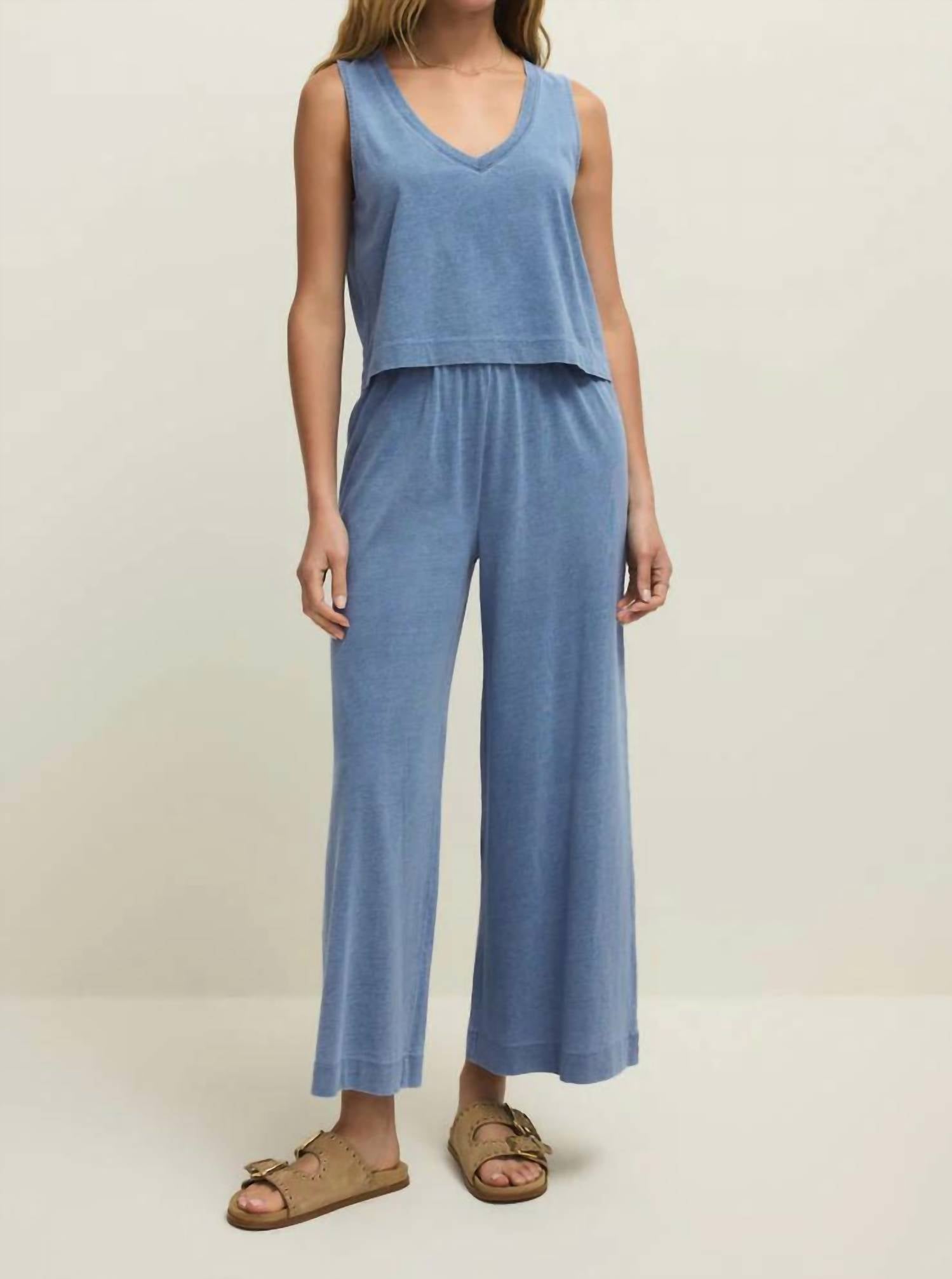 Z Supply - Sloane V-neck Jersey Denim Top