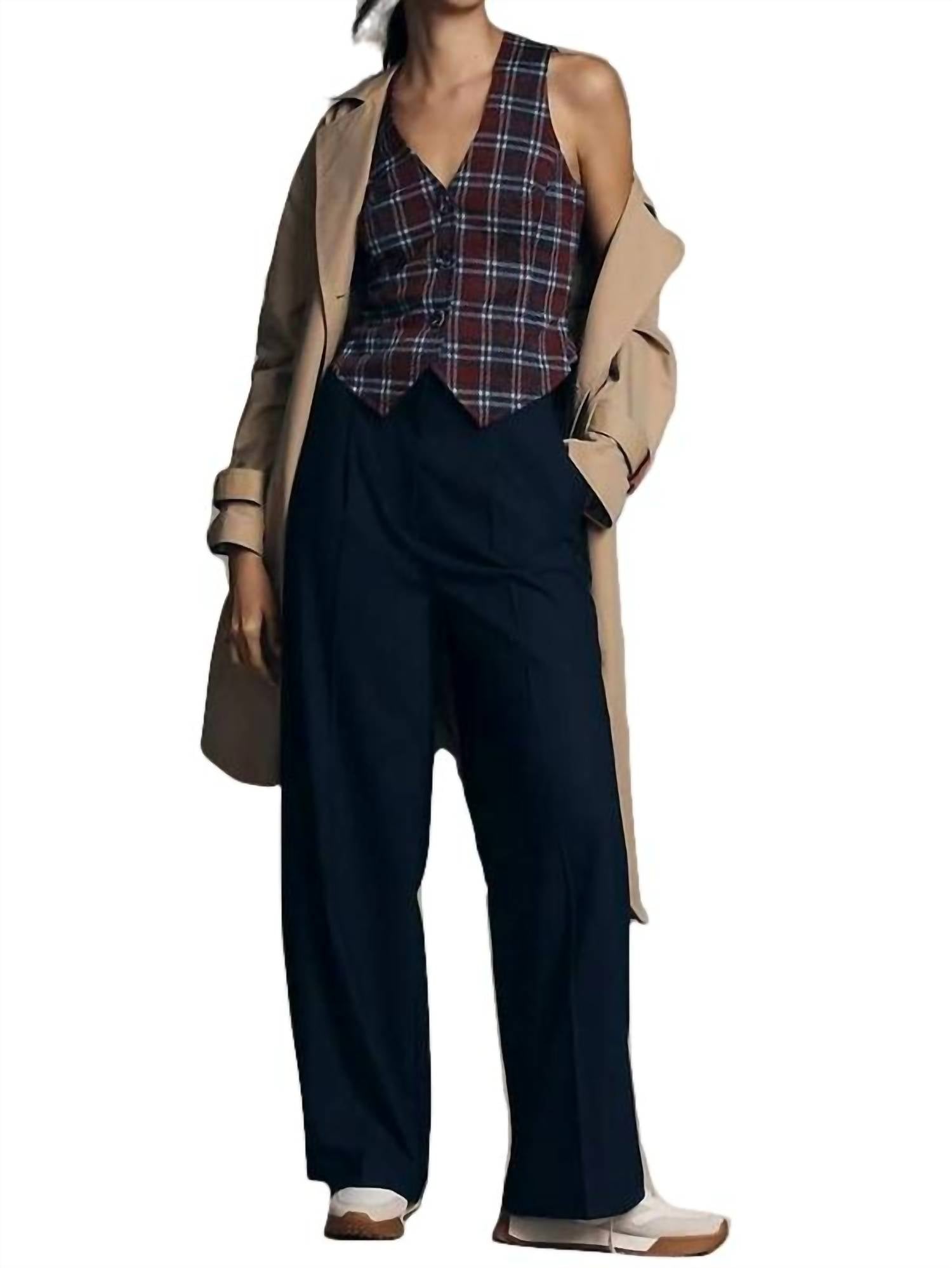 Eva Franco - Plaid Button-Front Vest
