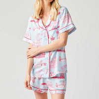 Katie Kime - California Toile Pajama Short Set