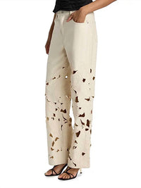JONATHAN SIMKHAI Betty Straight Leg Jean in marshmallow - women's jeans - alternate view