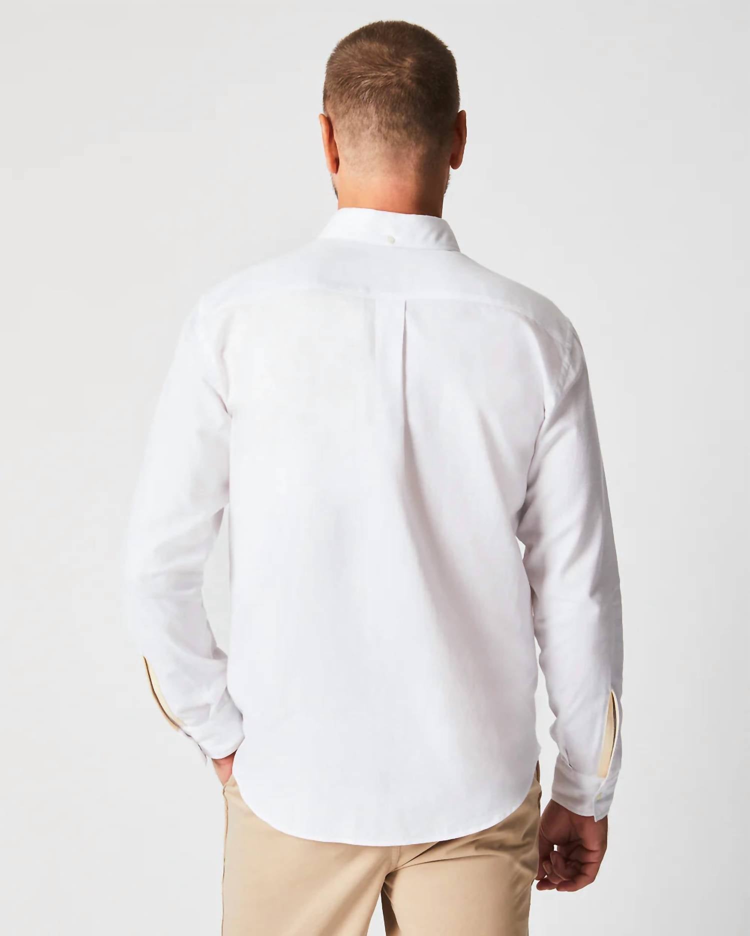 Billy Reid Tuscumbia Classic Shirt in white - men's shirt - detail view