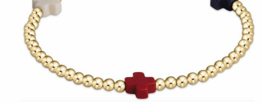 Enewton - Women's Signature Cross Gold Pattern Bead Bracelet