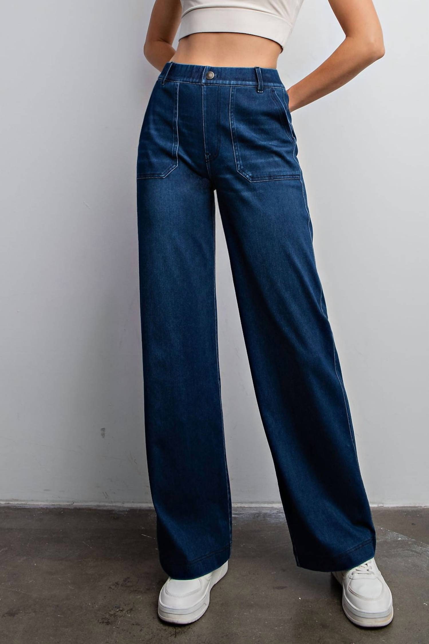 Rae Mode - Cotton Stretch Twill Wide Leg Pants
