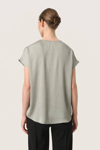 Soaked In Luxury - Loana Short Sleeve V-neck Blouse