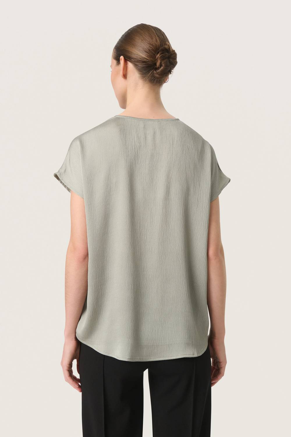 Soaked In Luxury - Loana Short Sleeve V-neck Blouse