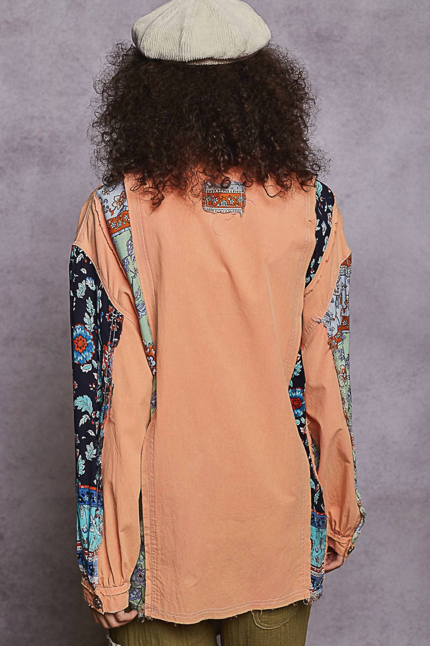 POL Balloon Sleeve Collar Shirt in coral - women's shirt - view 4