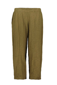 Mododoc - Women's Elastic Waist Gauze Lantern Barrel Cut Pants