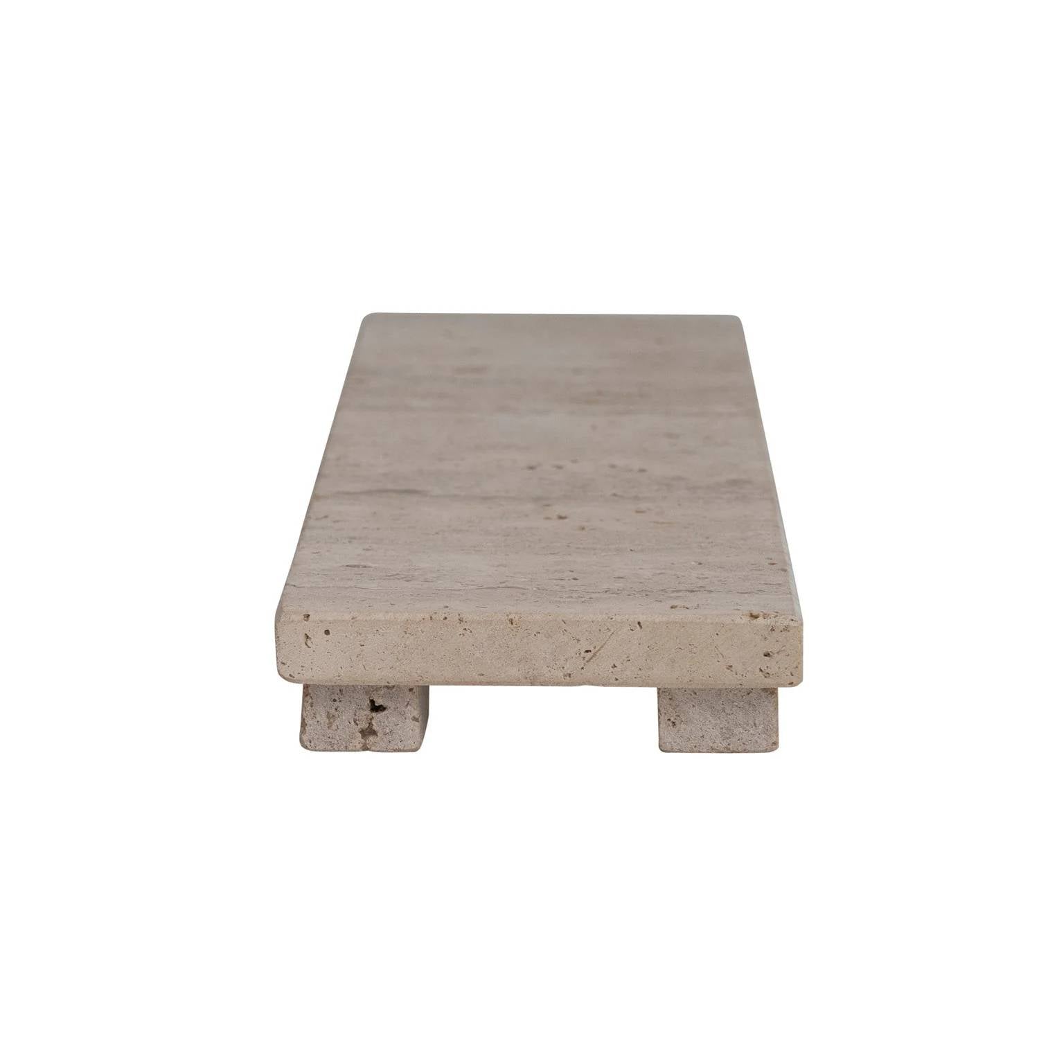 Creative Co-Op - Travertine Stone Footed Cheese & Serving Board