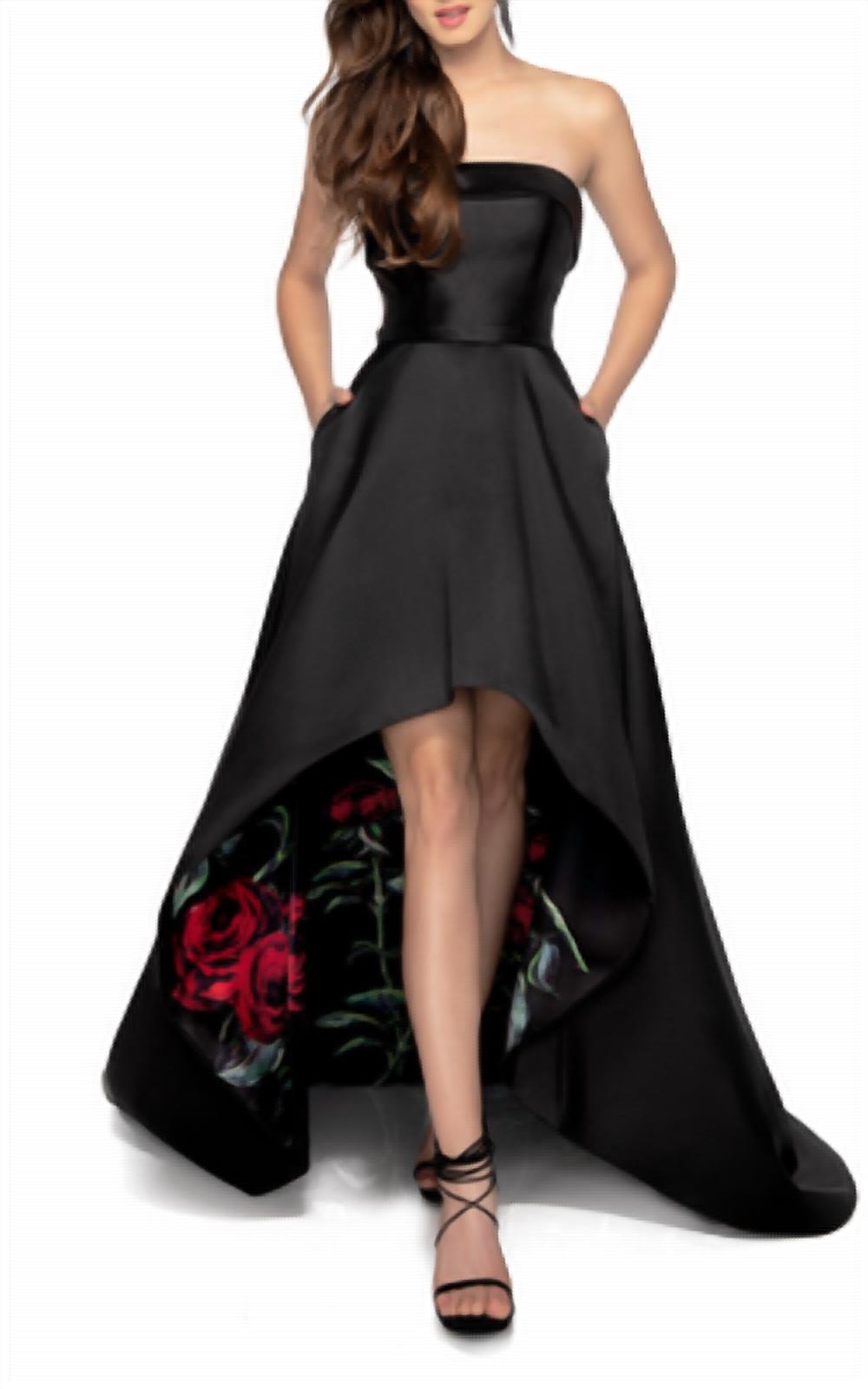 Lucci Lu - Strapless Gown With Floral Underlay