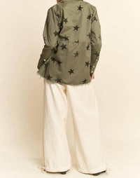 Davi & Dani - Star Printed Baby Doll Shacket