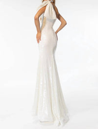 Ava Presley - One Shoulder Sequin Gown With Bow