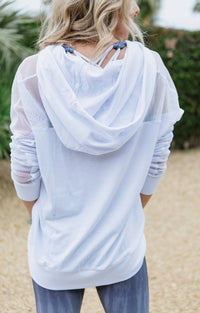 Mesh Long Sleeve Hoodie