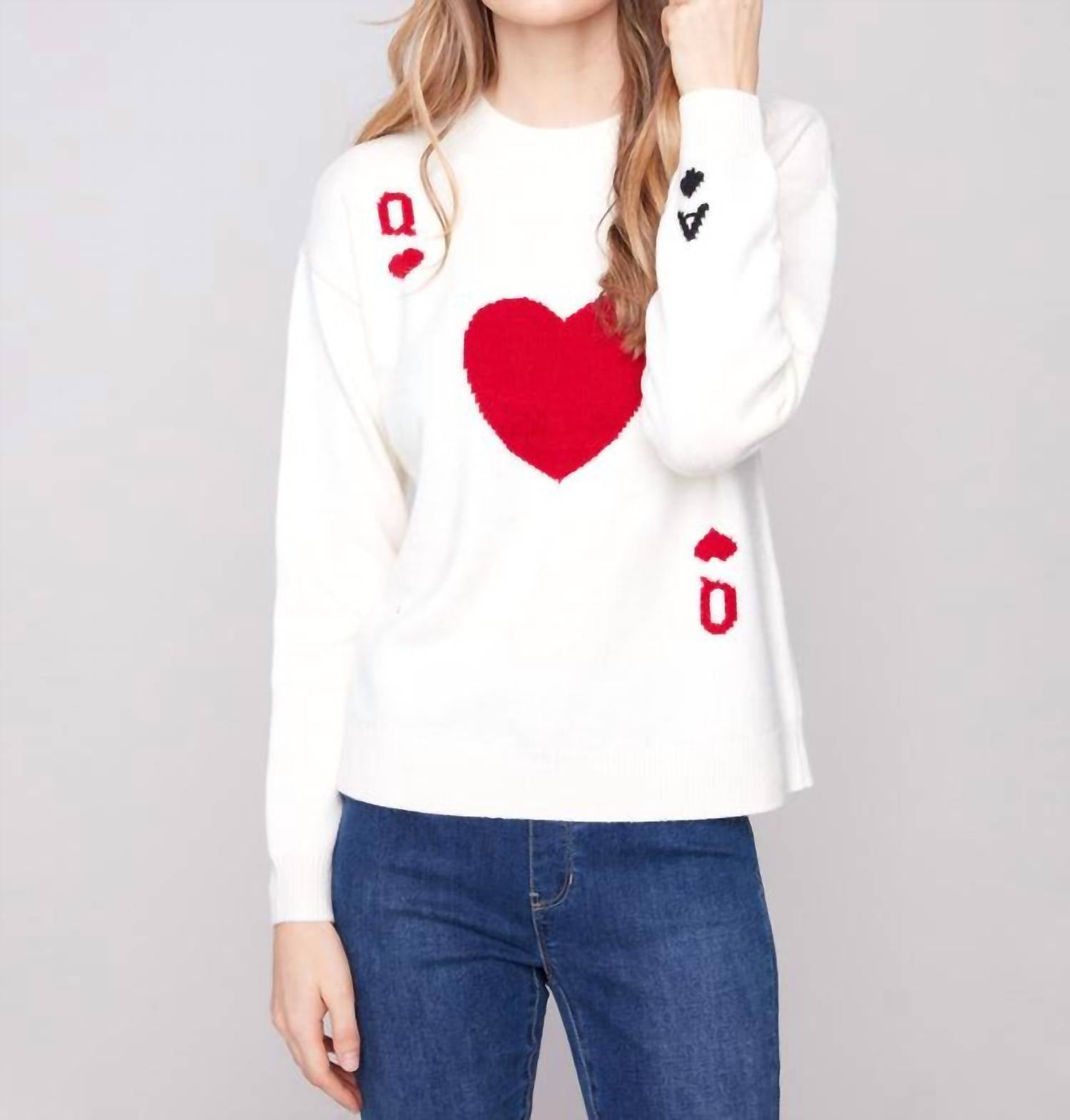 Charlie B - Jacquard Plush Knit Crew Neck Sweater