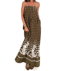 Entro - Everything in Place Strapless Polka Dot Maxi Dress