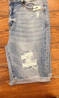 Judy Blue - Women's Feisty Mamacita Destroyed Bermuda Shorts