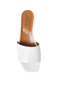 Paris Texas - Women's Moc Croco Square Toe Flats
