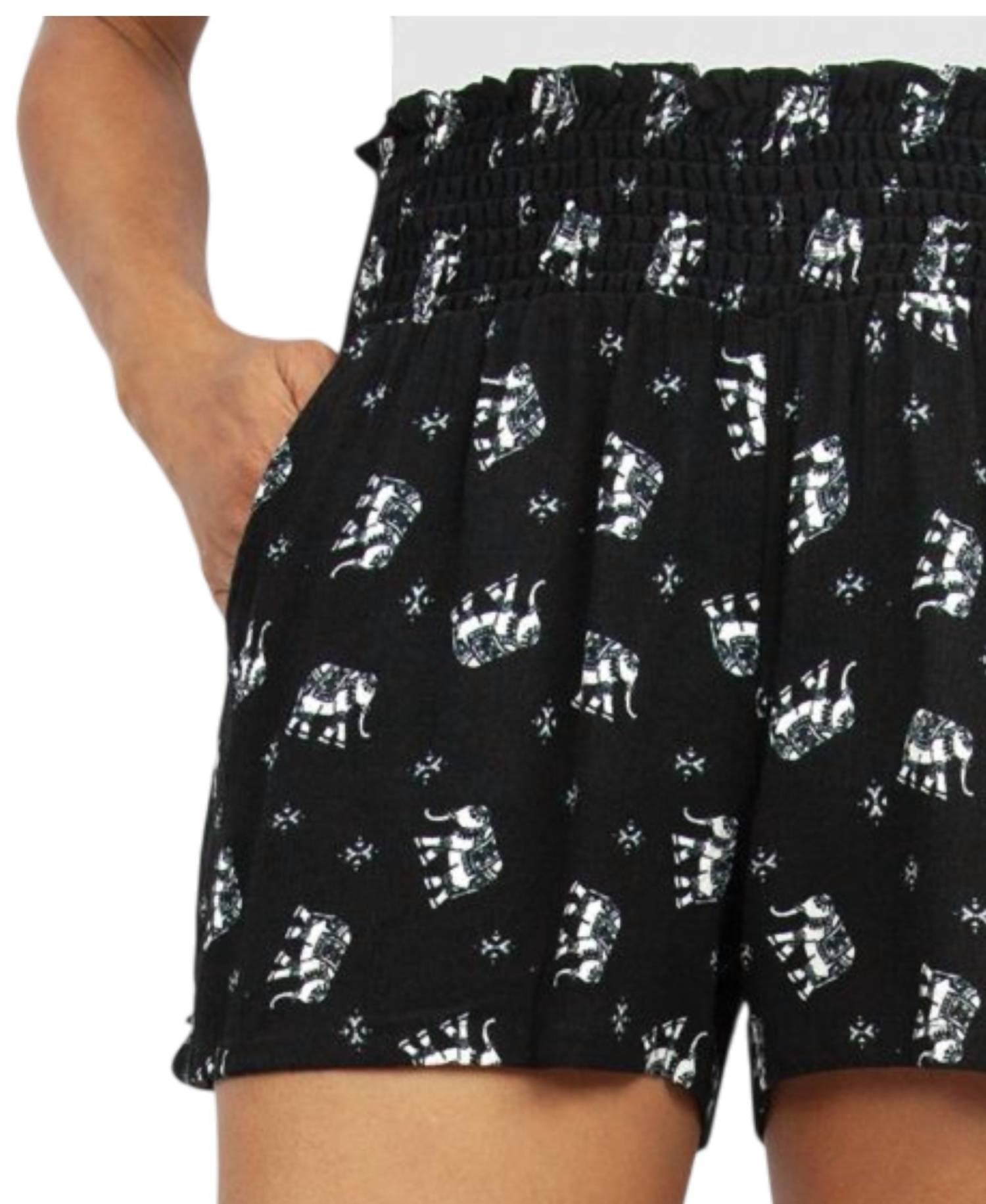 Bebop - Juniors Smocked Print Shorts