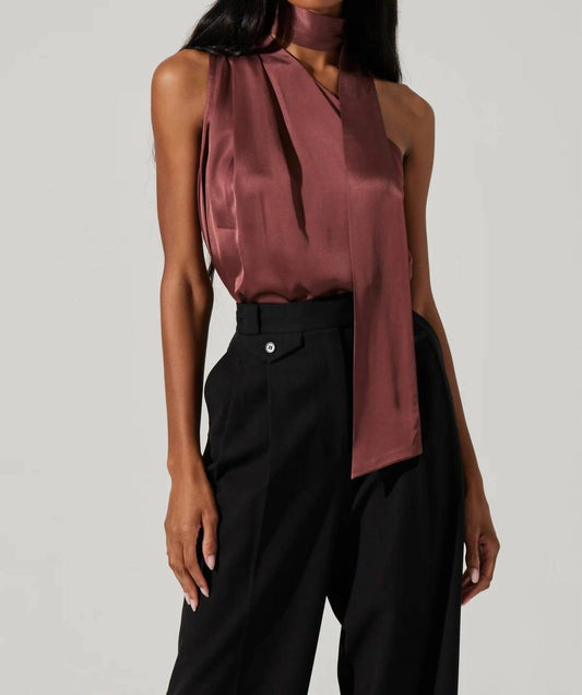 Astr - Partia Scarf Detail Asymmetric Top