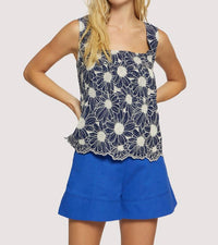 Lost + Wander - Zenith Bloom Embroidered Top