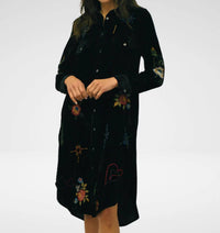 Caite & Kyla - Marlowe Velvet Embroidered Dress