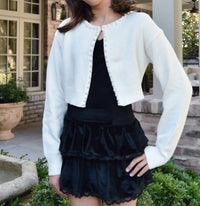 Katie J Nyc - Kitty Pearl Trim Cardigan