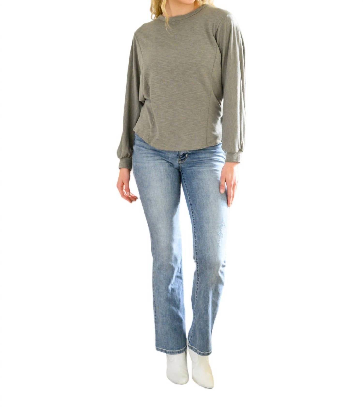 White Birch - Solid Knit Open Back Top