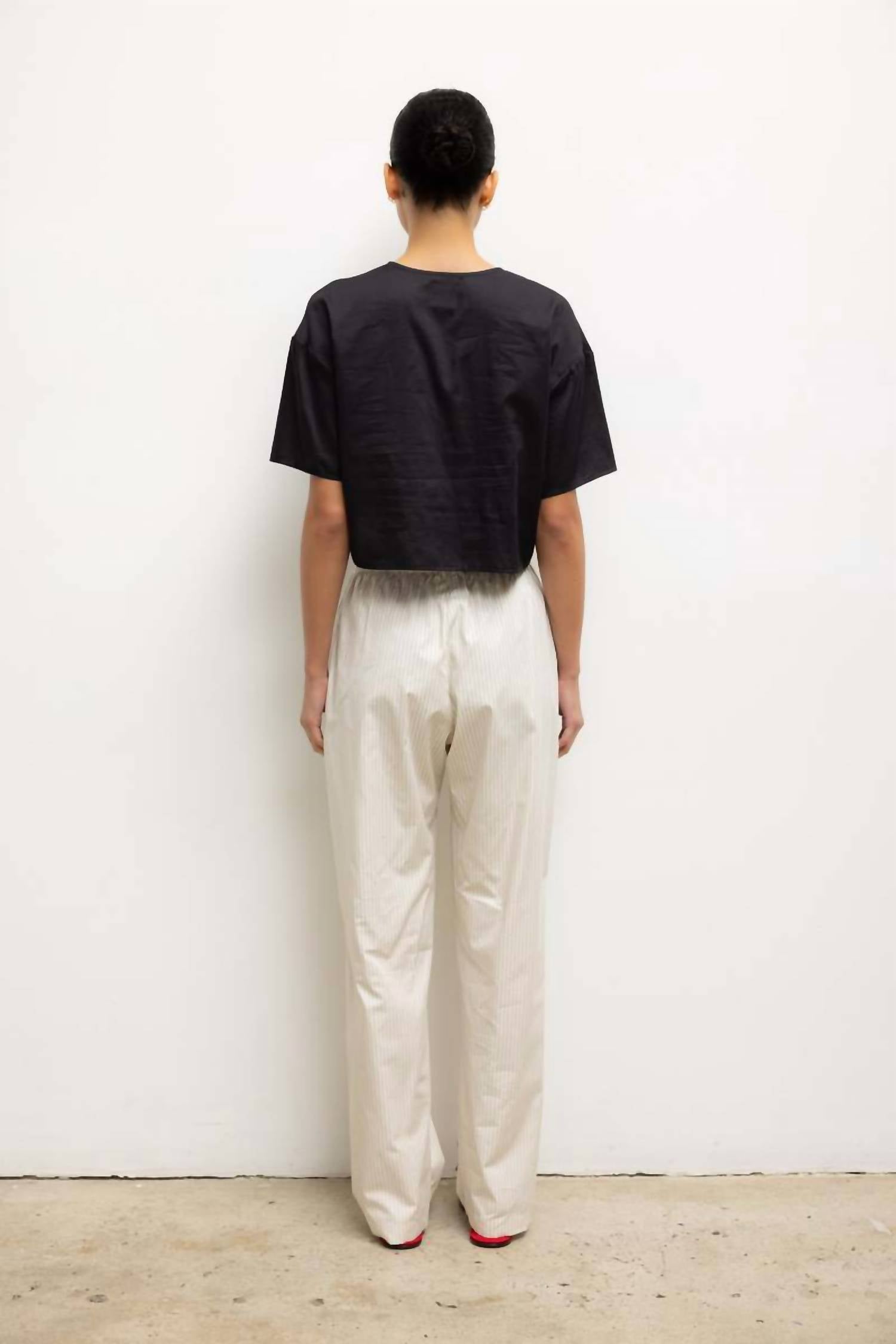 Leset - Yoko Short Sleeve Tie Top